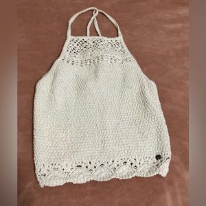 Hollister crochet halter top